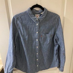 Levis blue button up shirt XL